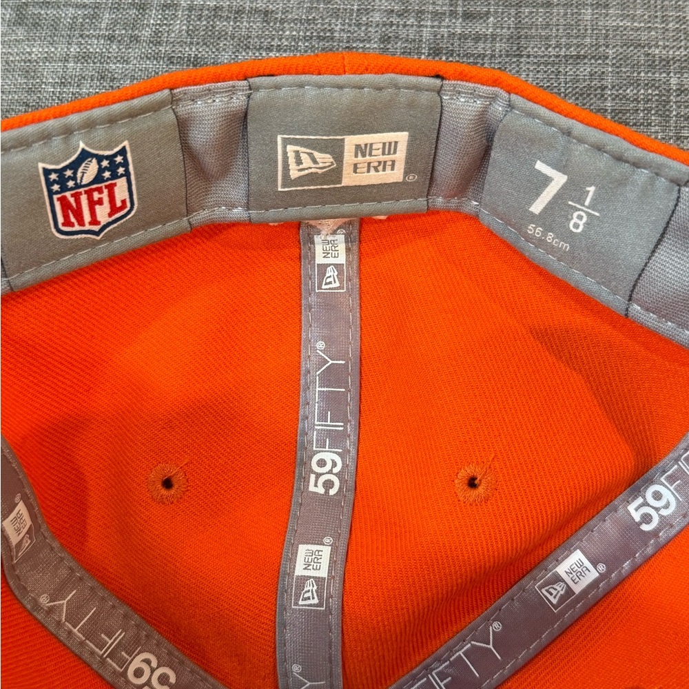 Denver Broncos New Era 59Fifty Fitted Hat- 7 1/8 EUC - Picture 8 of 9